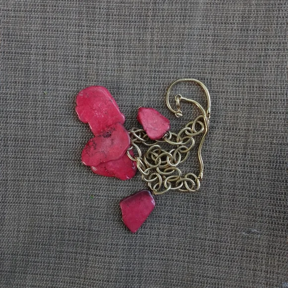 🌞🎀 Bibi NECKLACE🩸Red Coral Stones - Picture 3 of 6